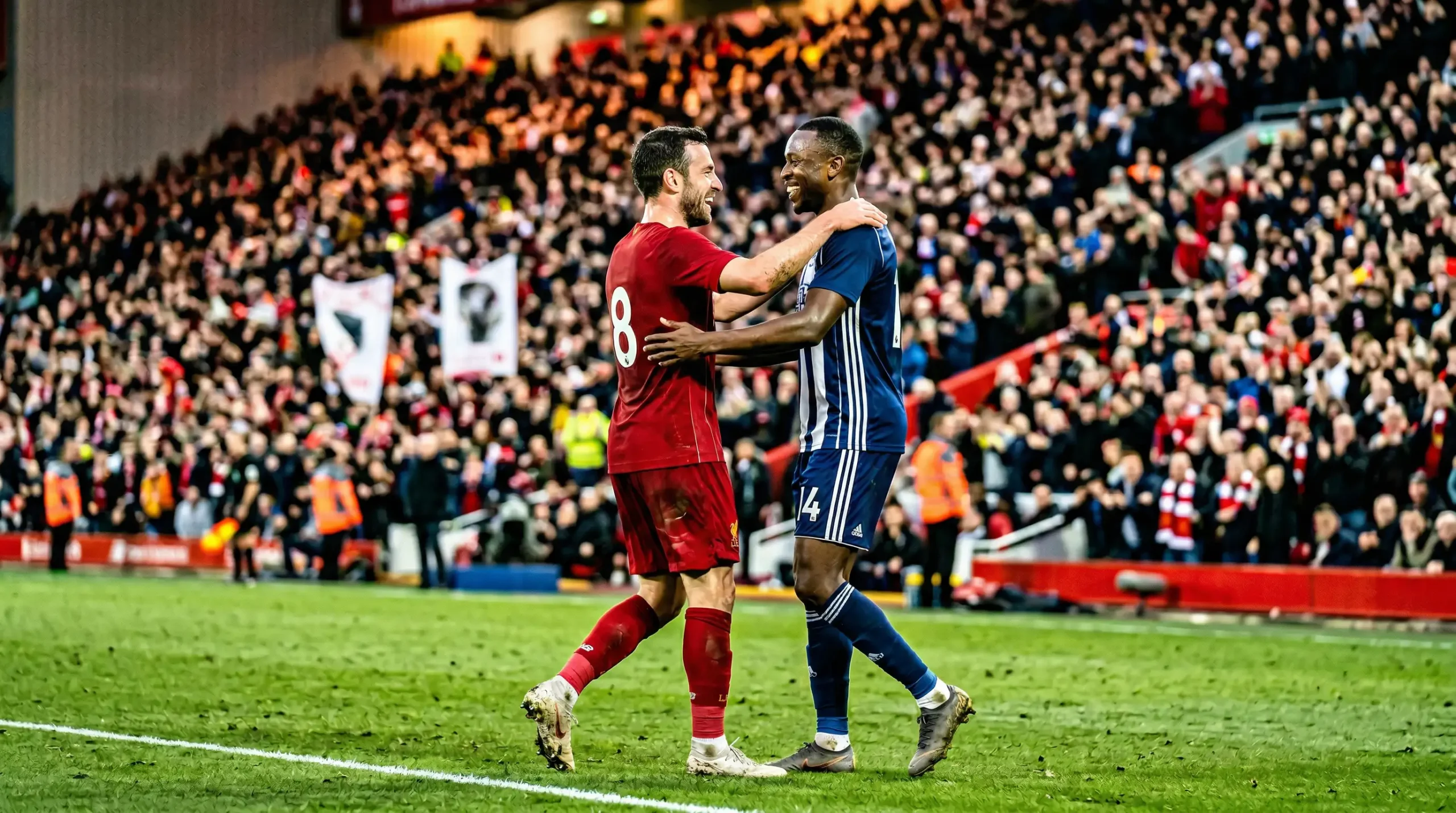 Both teams to score - twee voetballers vieren doelpunt