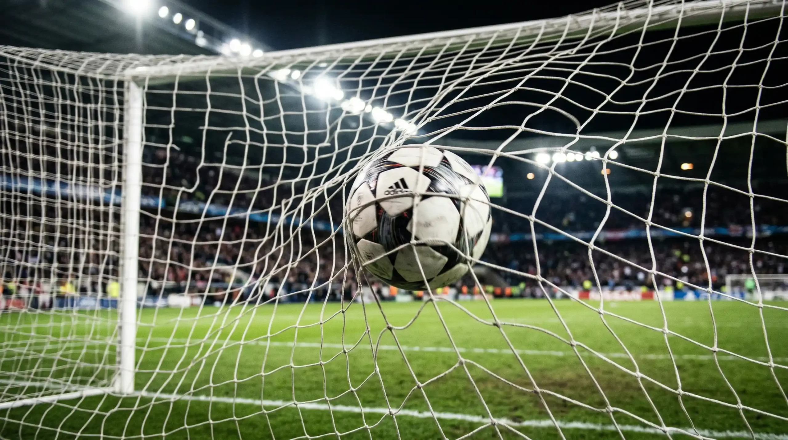 Over under weddenschappen - voetbal in doel bij doelpunt