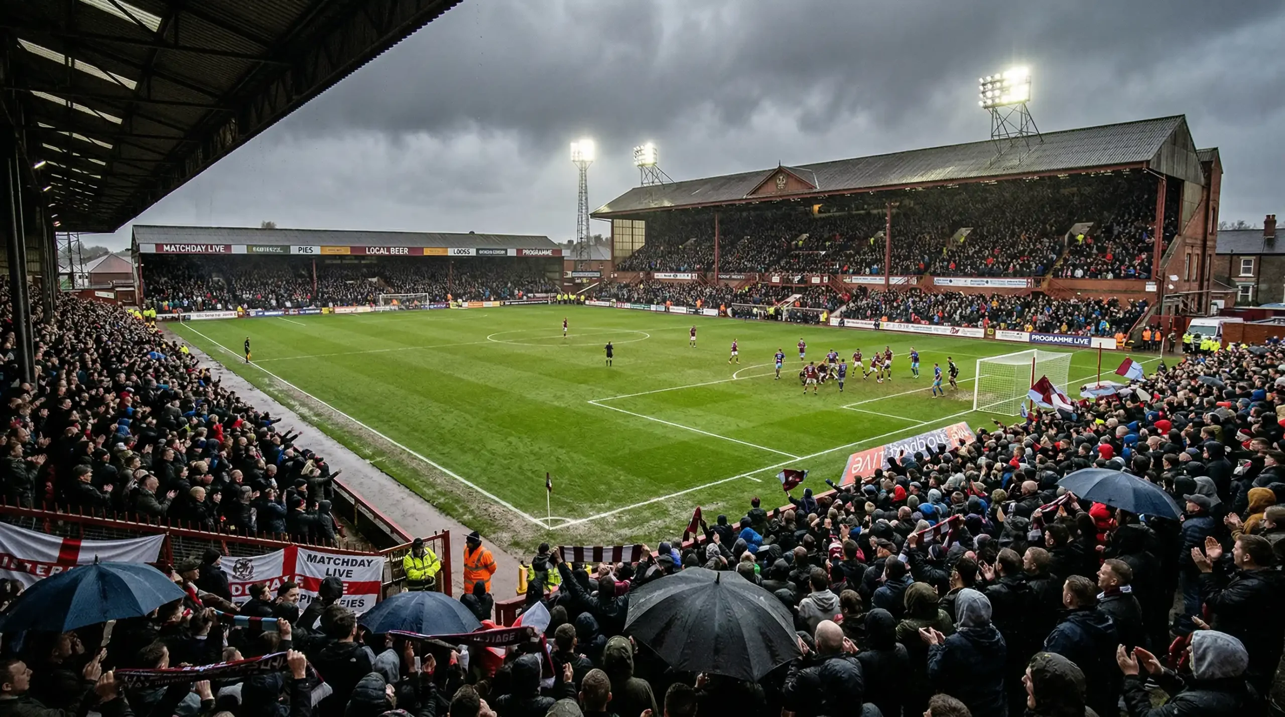 Wedden op Premier League - Engels voetbalstadion met groene grasmat
