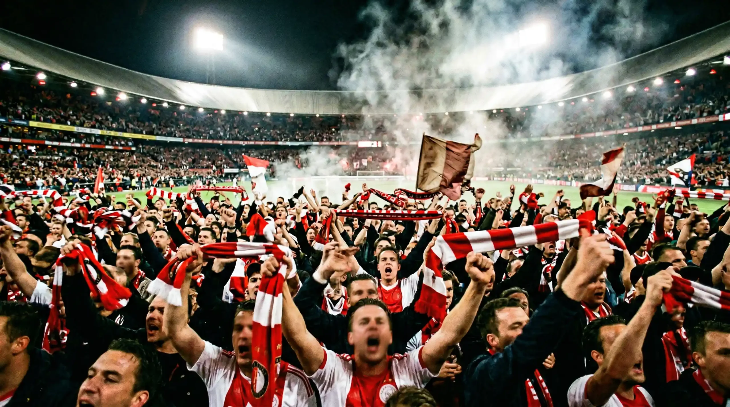 Wedden op Feyenoord - De Kuip stadion met supporters